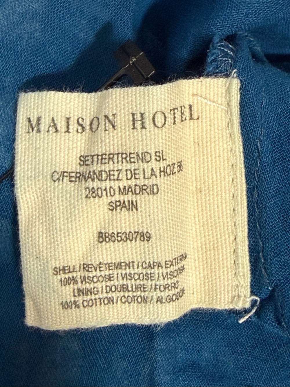MAISON HOTEL Blue & White Flower Maxi Skirt size Large - Picture 5 of 6